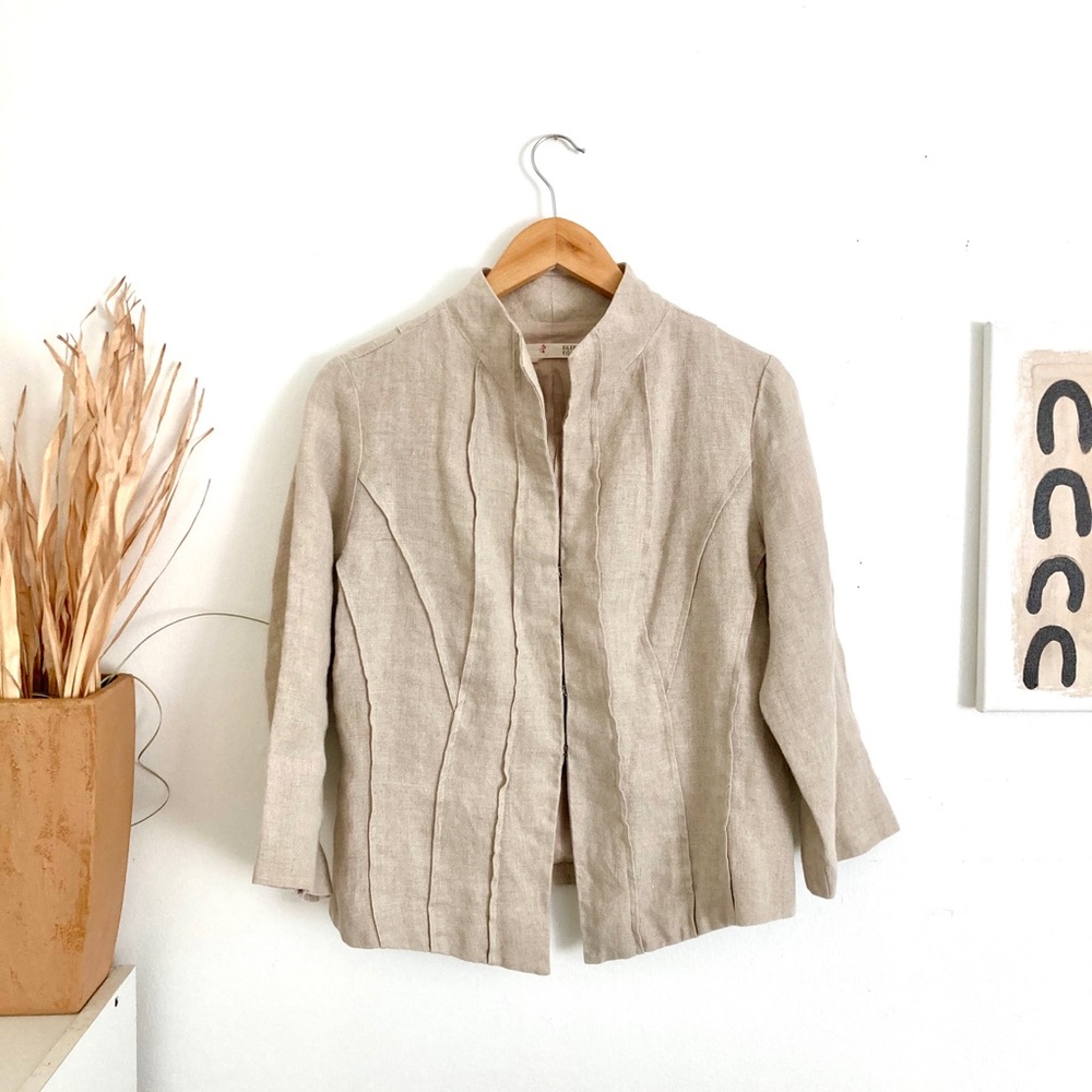 Eileen Fisher Beige Light Linen Jacket